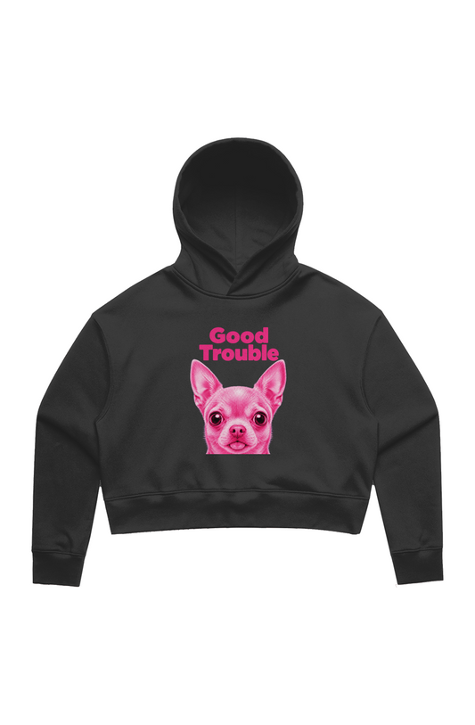 Good Trouble Crop Hoodie