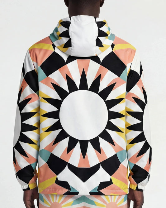 Color Block Starburst Windbreaker