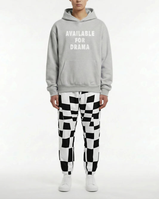 Distorted Grid Track Pants