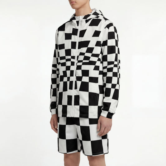 Pixel Clash – Distorted Grid Windbreaker | Windbreaker Drop 01 - #10