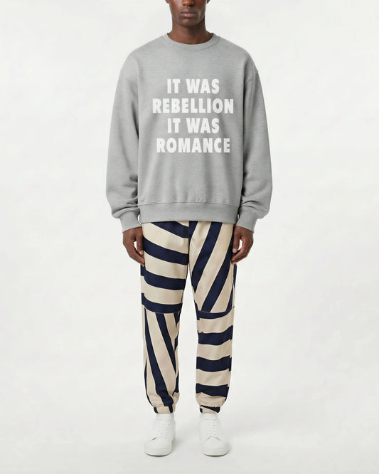 Navy & Sand Geometry Track Pants
