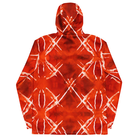 Crimson Grid – Abstract Fire Windbreaker | Windbreaker Drop 01 - #49
