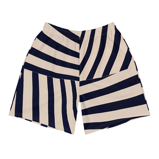 Meridian Stripe – Navy & Sand Geometry Shorts | Shorts Drop 01 - #19