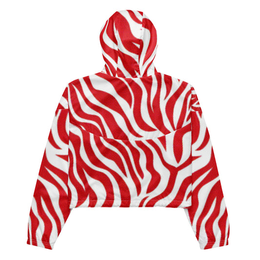Crimson Striker – Red Zebra Cropped Windbreaker | Cropped Windbreaker Drop 01 - #12