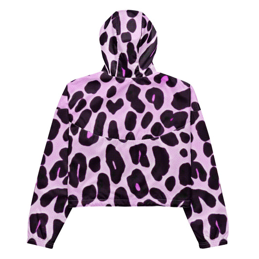 Amethyst Leopard – Violet Leopard Cropped Windbreaker | Cropped Windbreaker Drop 01 - #13