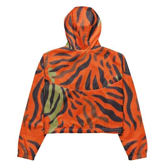 Inferno Tiger – Orange Stripes Cropped Windbreaker | Cropped Windbreaker Drop 01 - #04