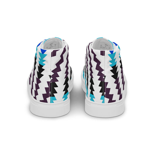 Glacier Frequency – Blue Frost Zigzag High-Tops | Men’s High Top Drop 01 – #50