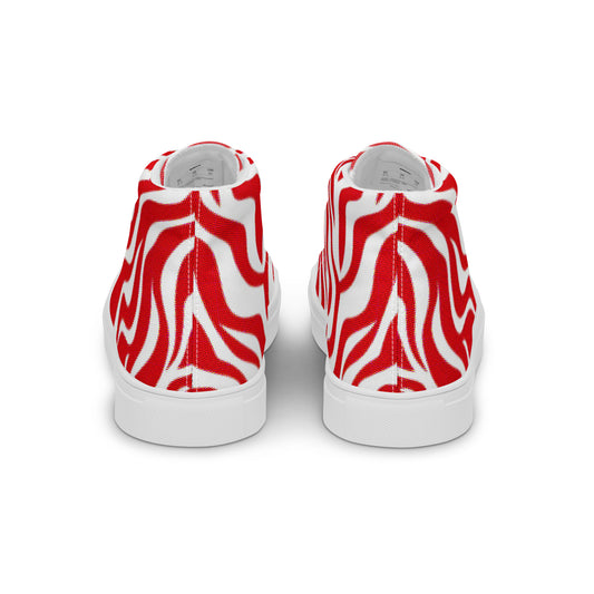 Crimson Striker – Red Zebra High-Tops | Men’s High Top Drop 01 – #04