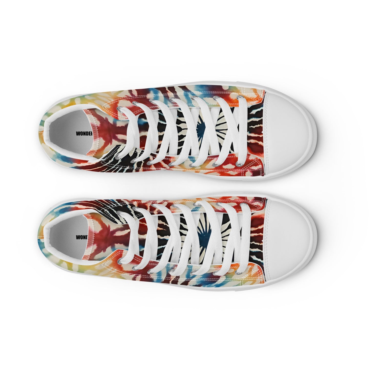 Spiral Melt – Psychedelic Tie Dye Canvas High-Tops | Men’s High Top Drop 01 – #13