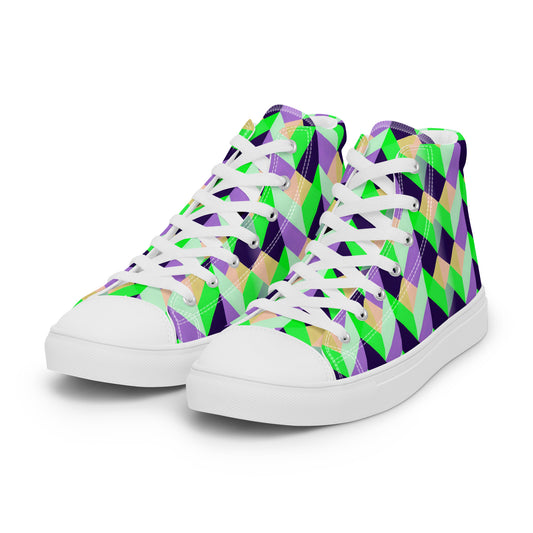 Ultra Pop – Neon Pixel Crossover Sneakers | Women’s High Top Drop 01 – #18