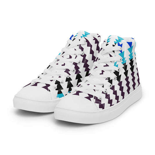 Glacier Frequency – Blue Frost Zigzag High-Tops | Women’s High Top Drop 01 – #50