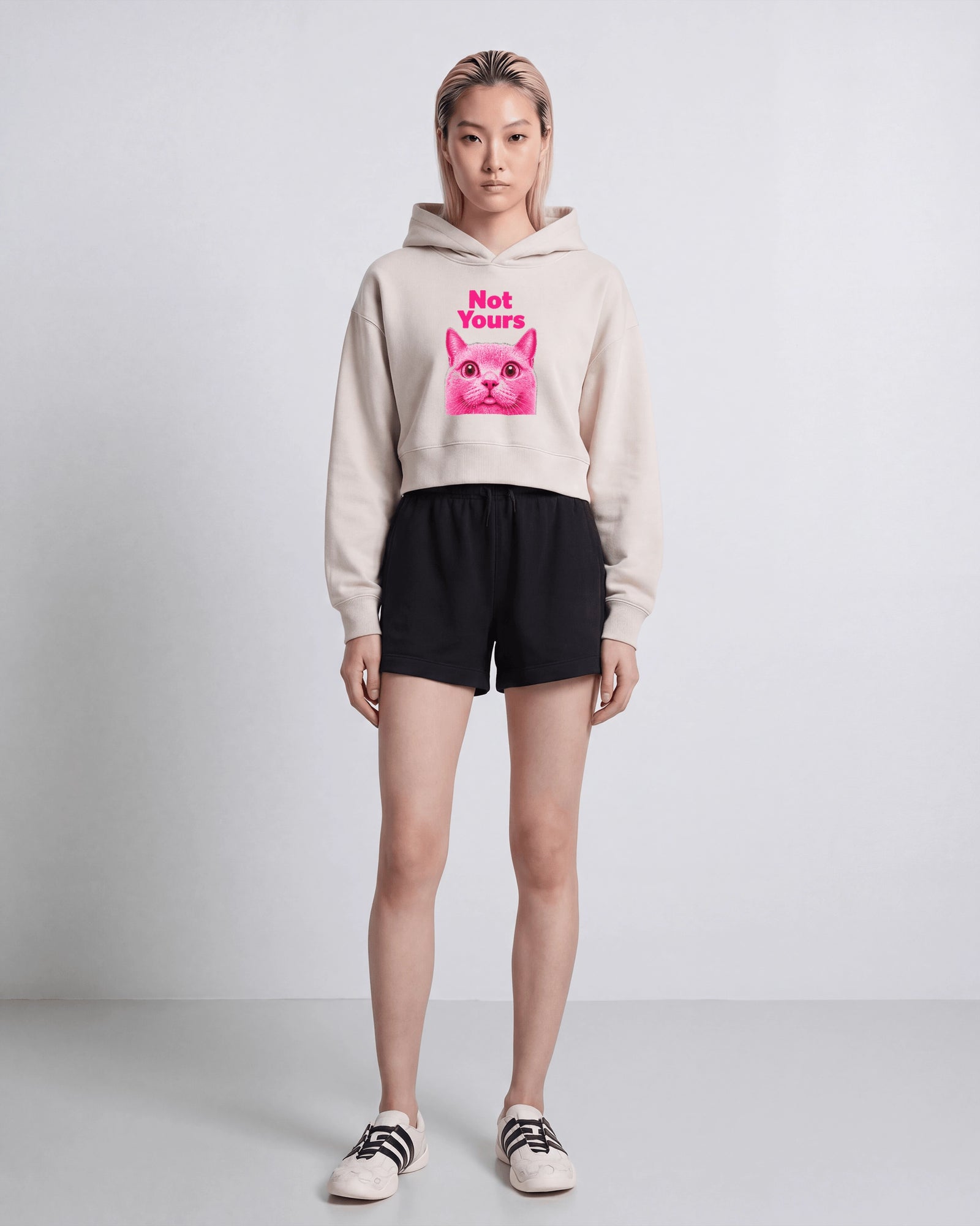 Not Yours Crop Hoodie