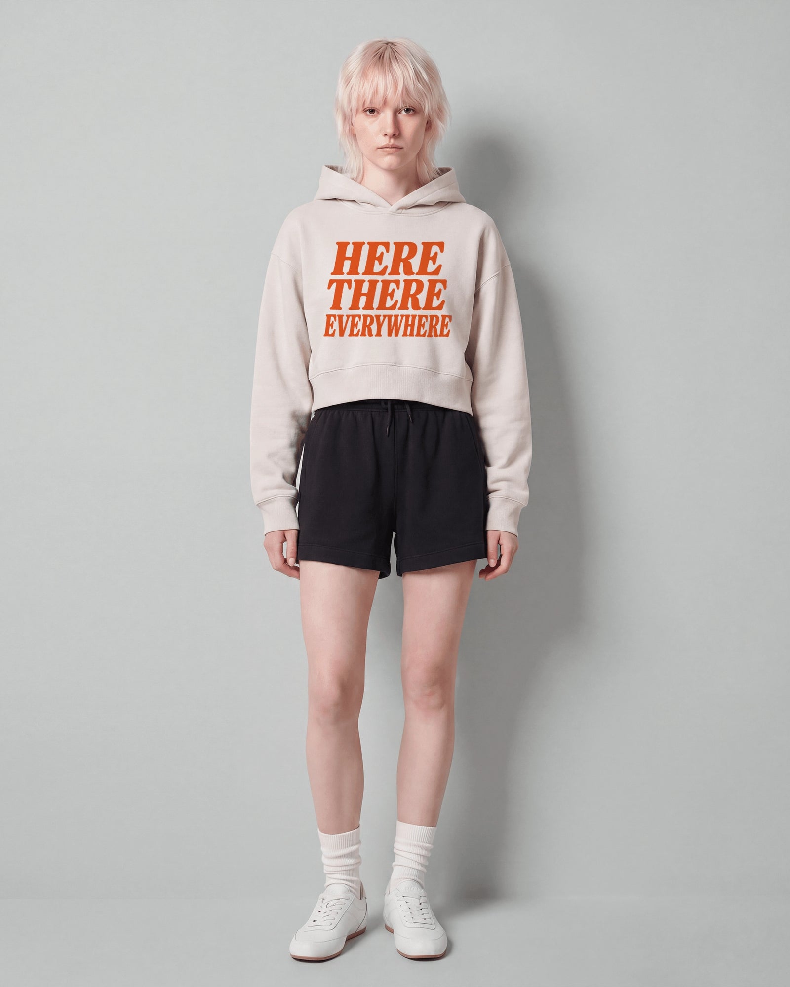 Here There Everywhere Crop Hoodie