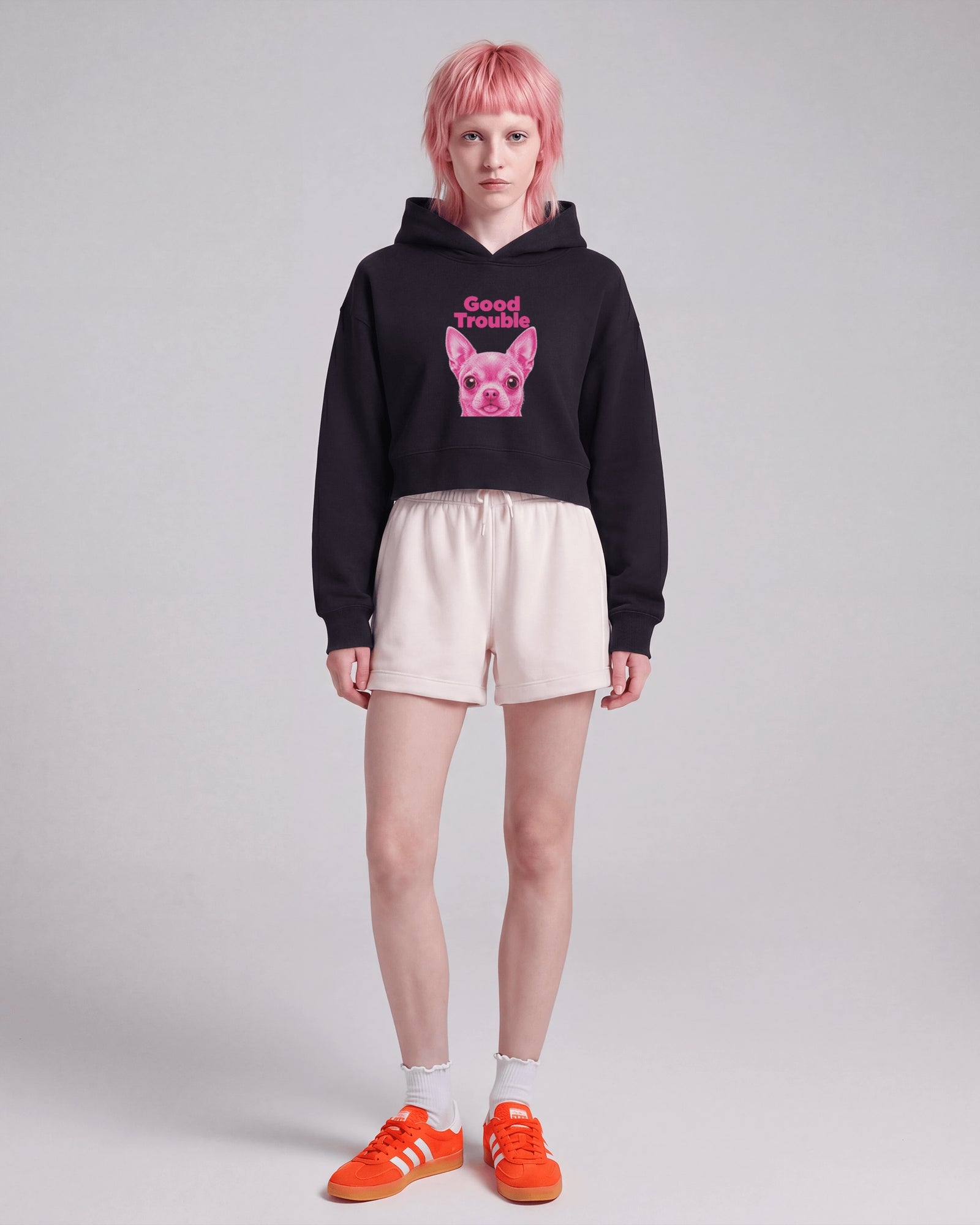 Good Trouble Crop Hoodie