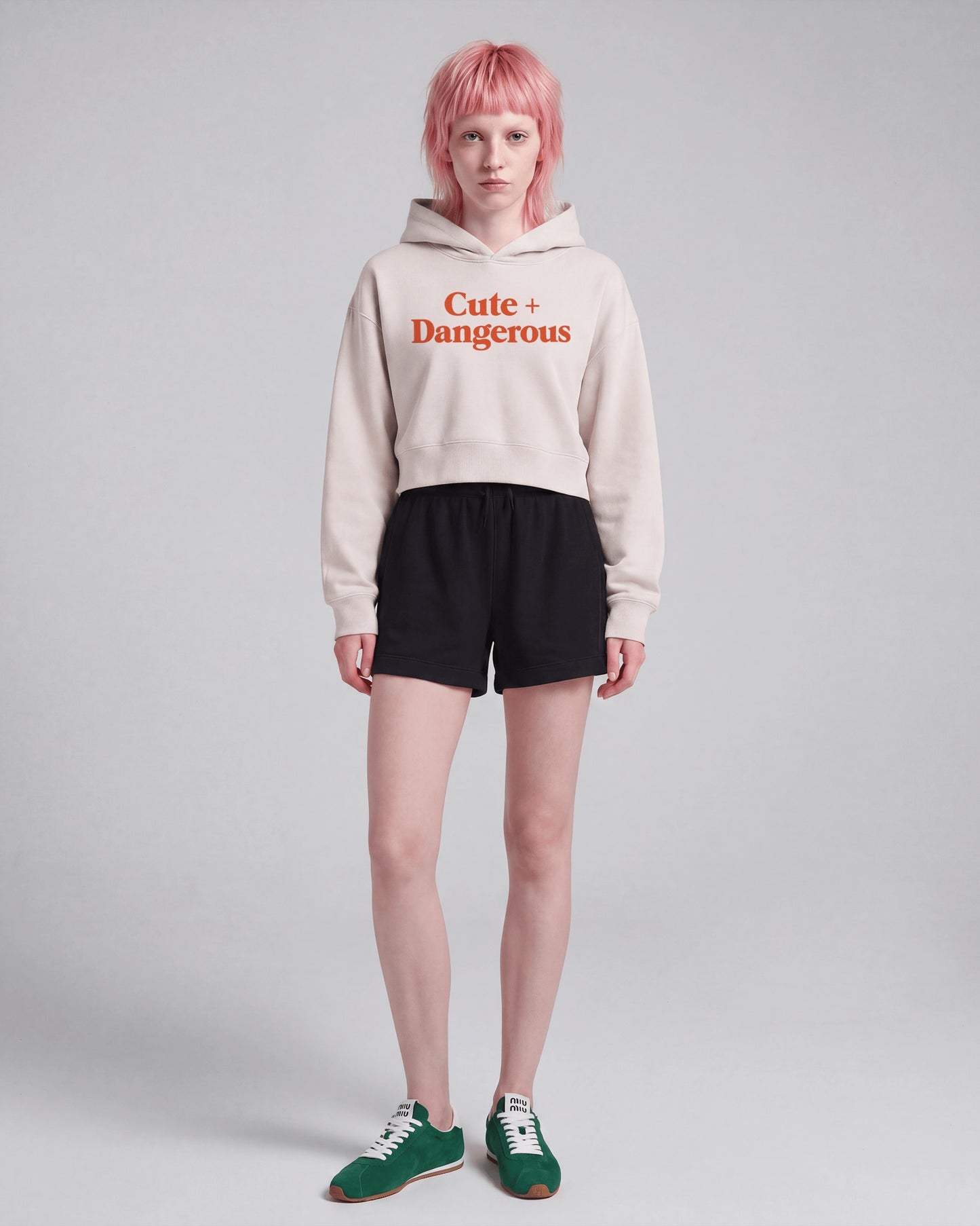 Cute + Dangerous Crop Hoodie