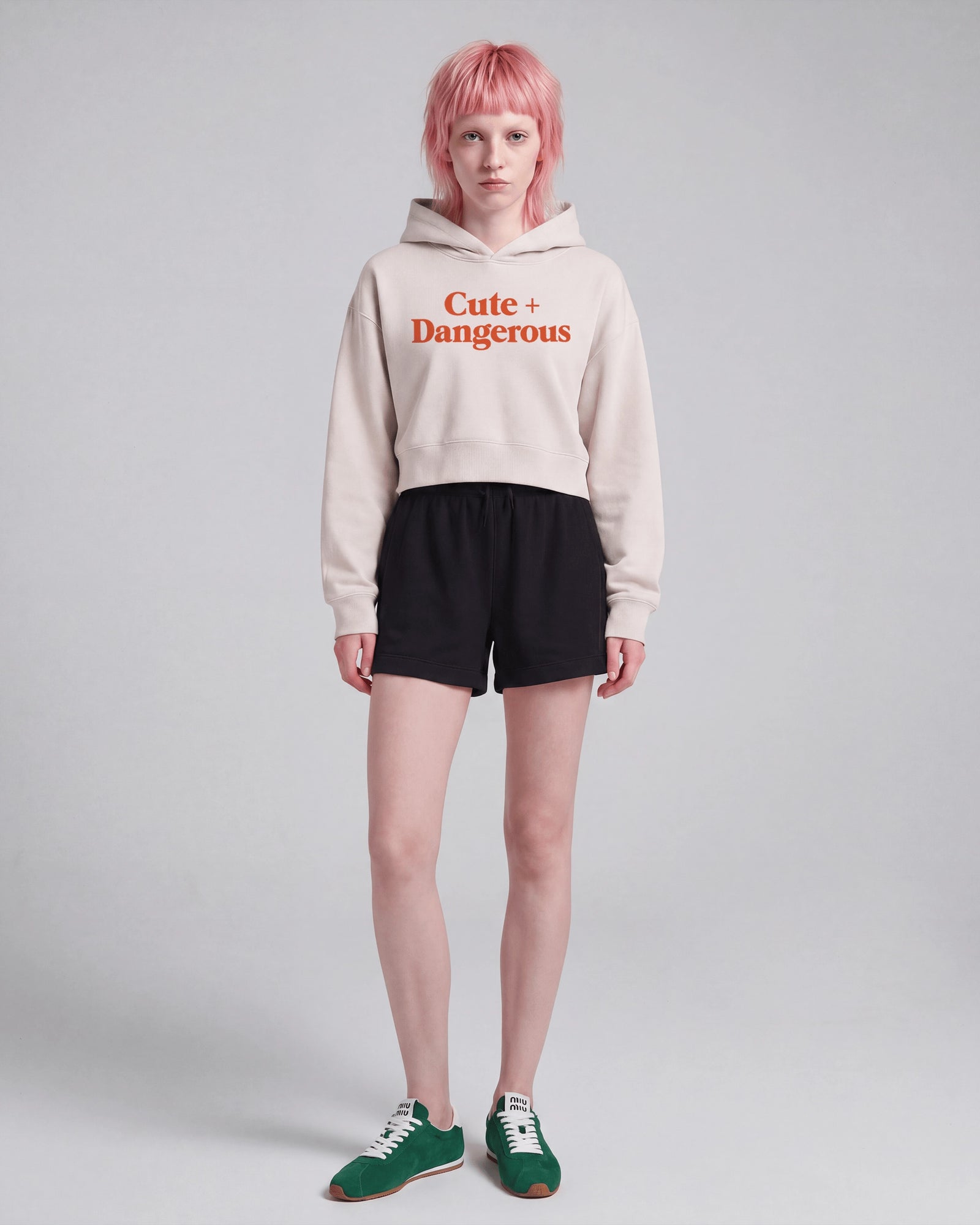 Cute + Dangerous Crop Hoodie