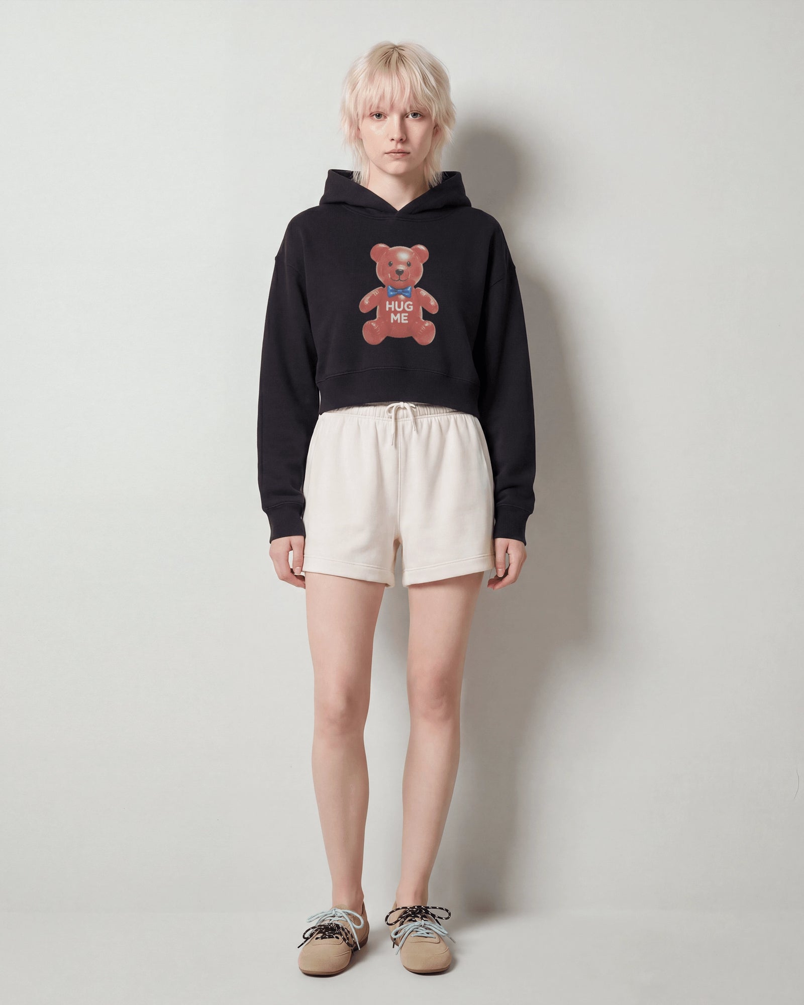 Hug Me Bear Crop Hood