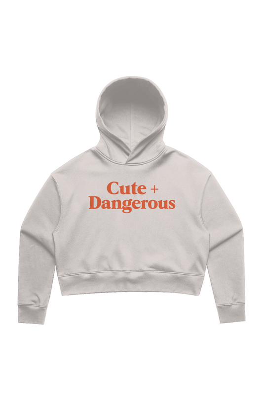 Cute + Dangerous Crop Hoodie
