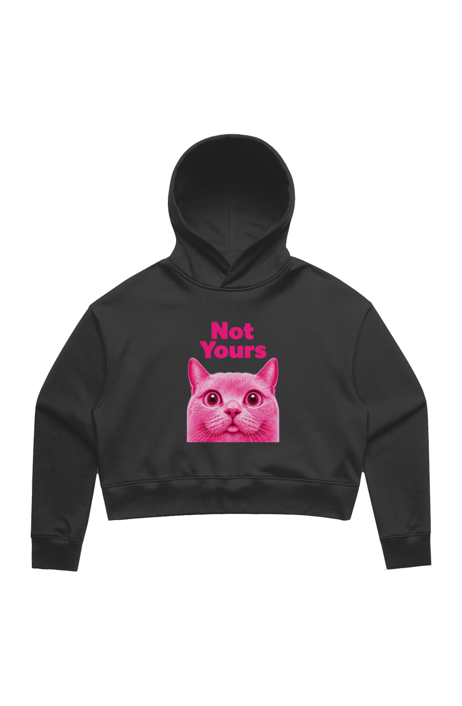 Not Yours Crop Hoodie