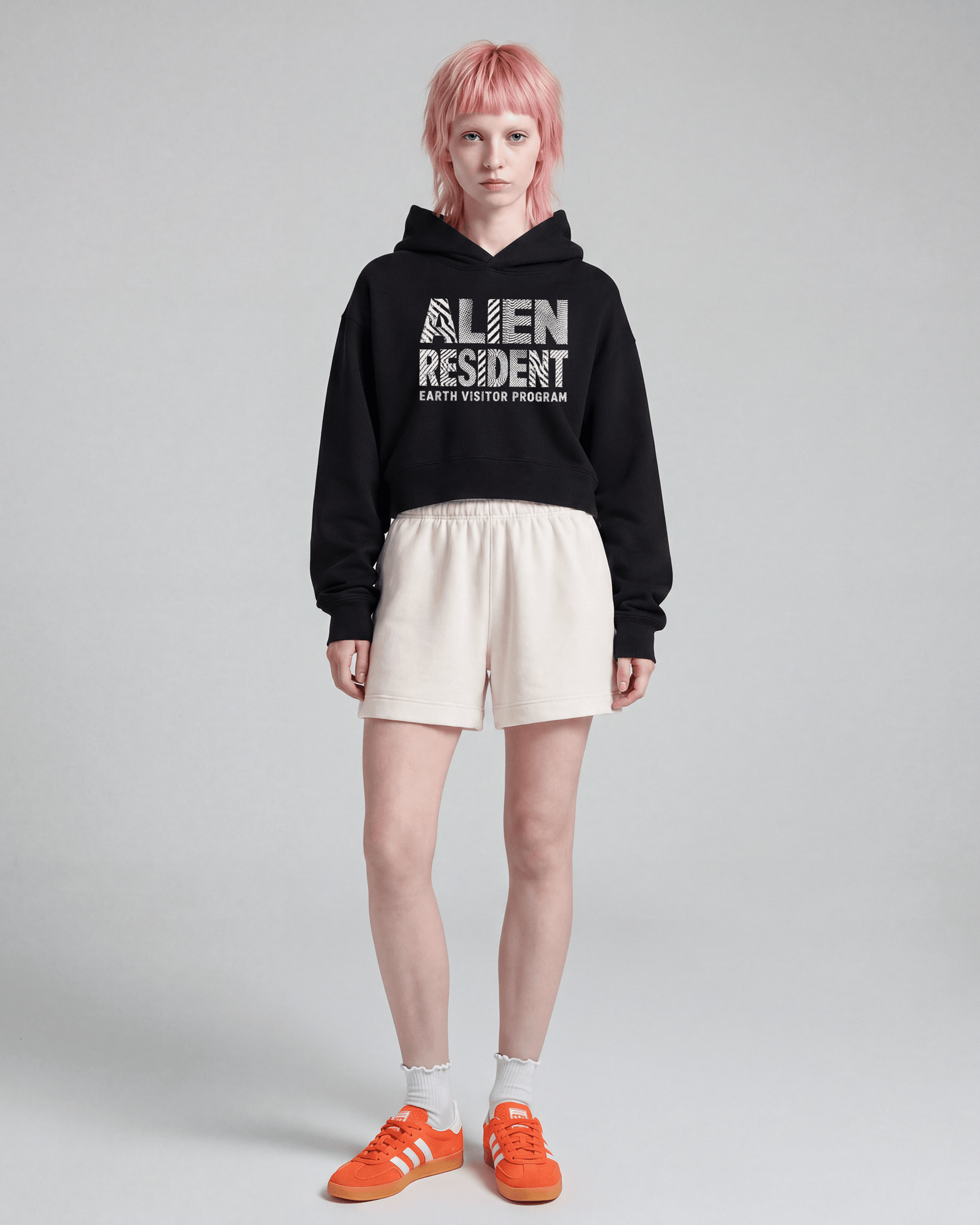 Alien Resident Crop Hoodie