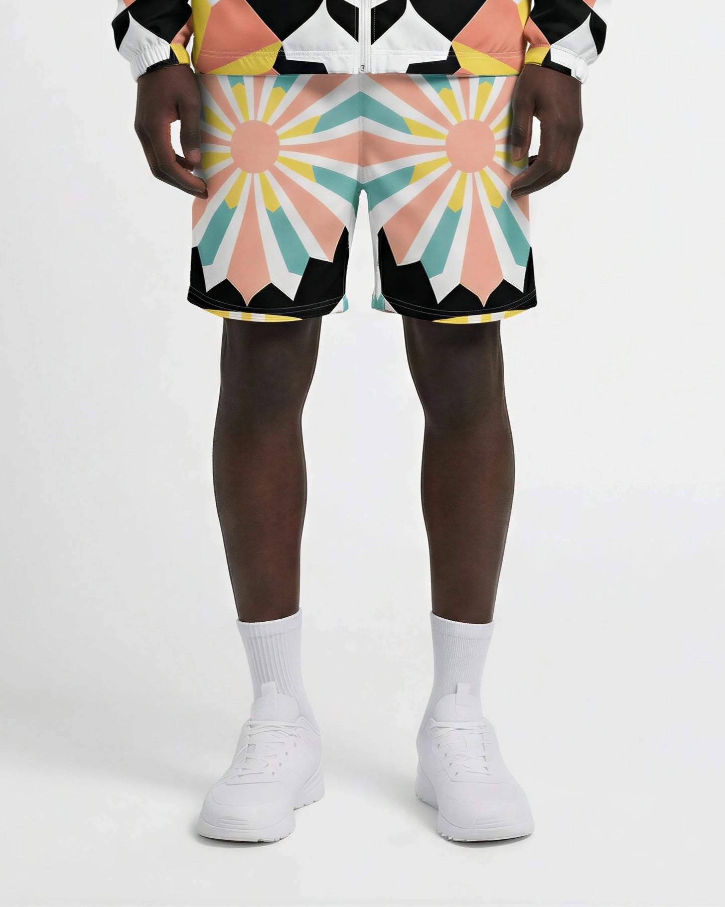 Color Block Starburst Shorts