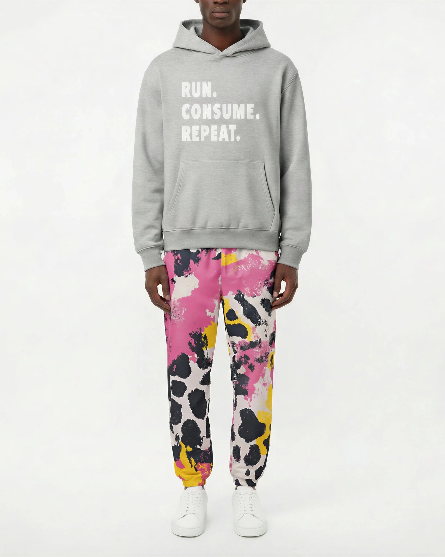 Pink Acid Camo Track Pants