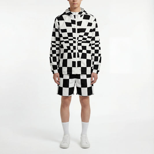 Pixel Clash – Distorted Grid Windbreaker | Windbreaker Drop 01 - #10