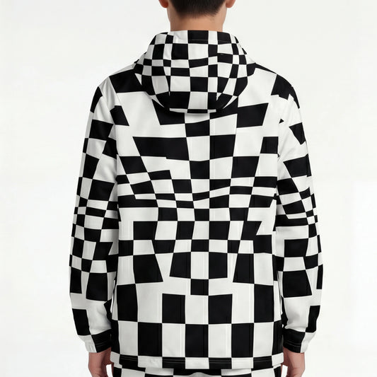 Pixel Clash – Distorted Grid Windbreaker | Windbreaker Drop 01 - #10