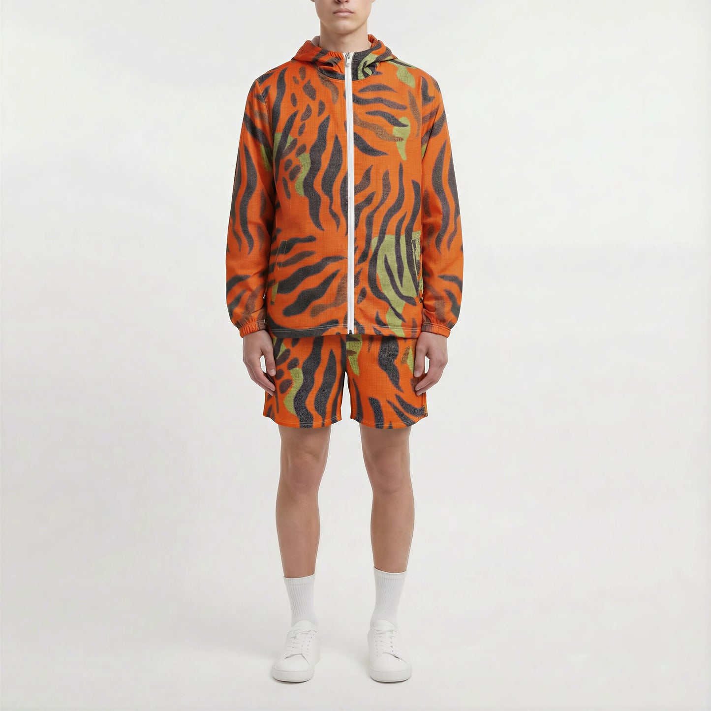 Inferno Tiger – Orange Stripes Windbreaker | Windbreaker Drop 01 - #04