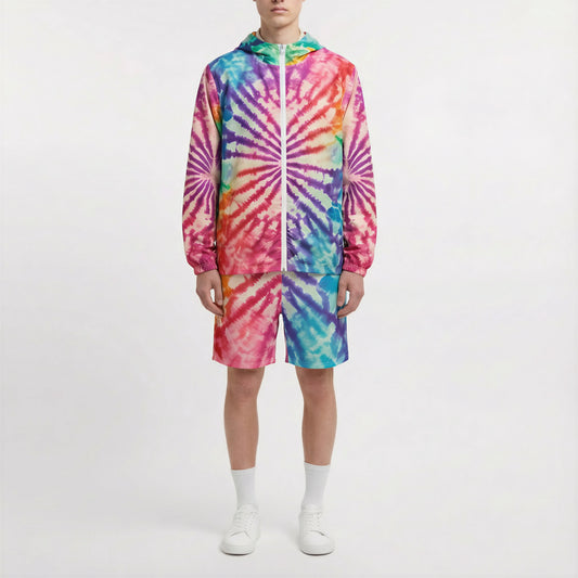 Euphoric Spiral – Neon Tie-Dye Windbreaker | Windbreaker Drop 01 - #29