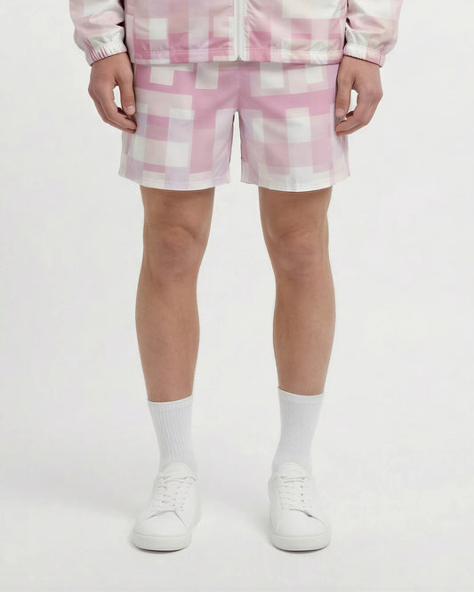 Pink Geometric Shorts