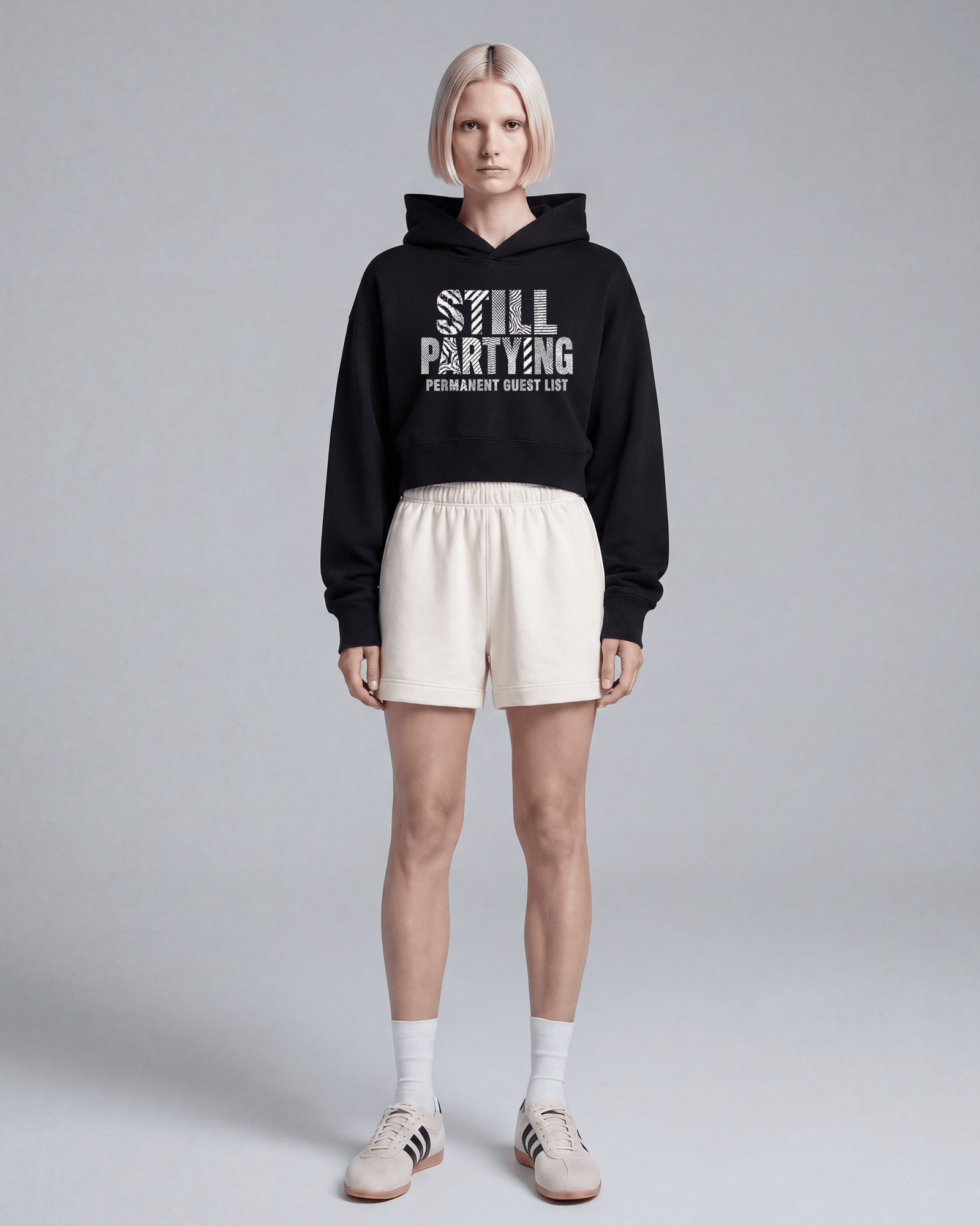 Still Partying Crop Hoodie