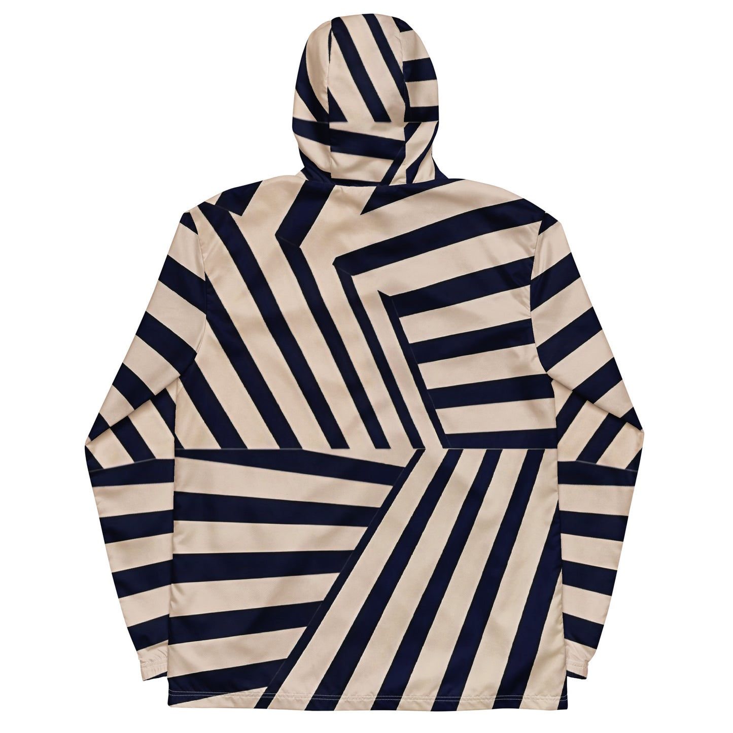 Meridian Stripe – Navy & Sand Geometry Windbreaker | Windbreaker Drop 01 - #19