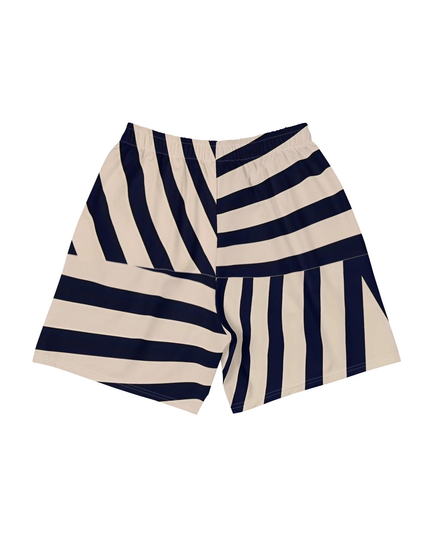 Meridian Stripe – Navy & Sand Geometry Shorts