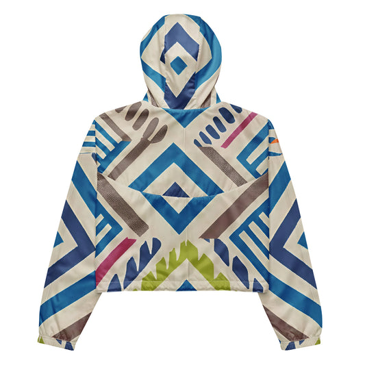 Desert Wave – Blue Chevron Cropped Windbreaker | Cropped Windbreaker Drop 01 - #20