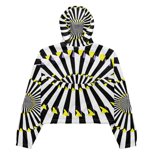 Toxic Spiral – Optical Vortex Cropped Windbreaker | Cropped Windbreaker Drop 01 - #18