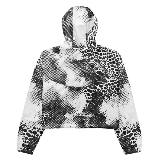 Static Serpent – Monochrome Python Camo Cropped Windbreaker | Cropped Windbreaker Drop 01 - #09