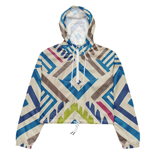 Desert Wave – Blue Chevron Cropped Windbreaker | Cropped Windbreaker Drop 01 - #20