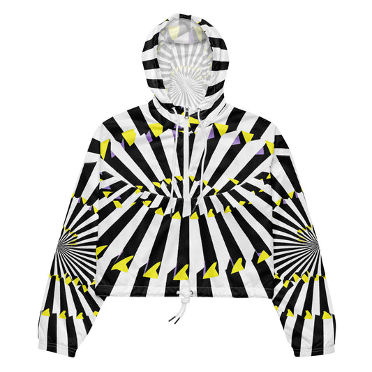Toxic Spiral – Optical Vortex Cropped Windbreaker | Cropped Windbreaker Drop 01 - #18