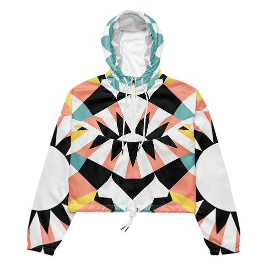Geo Pop – Color Block Starburst Cropped Windbreaker | Cropped Windbreaker Drop 01 - #14