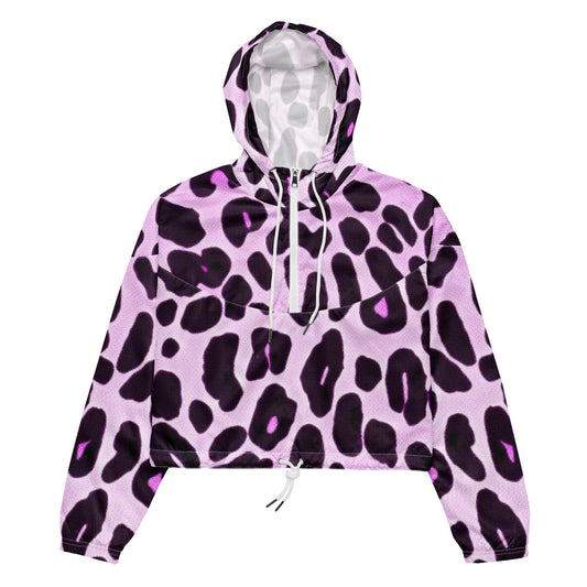 Amethyst Leopard – Violet Leopard Cropped Windbreaker | Cropped Windbreaker Drop 01 - #13