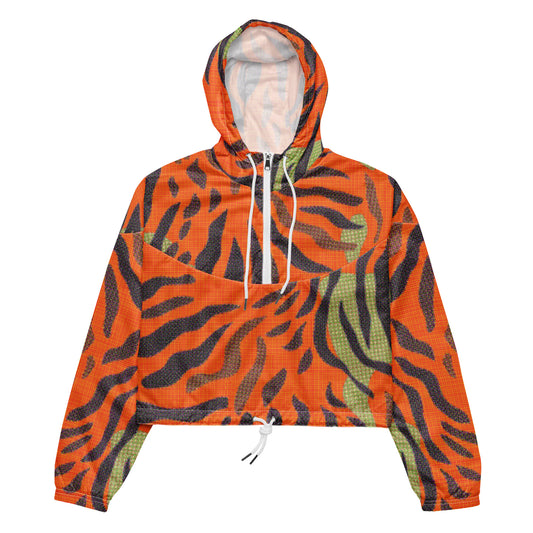 Inferno Tiger – Orange Stripes Cropped Windbreaker | Cropped Windbreaker Drop 01 - #04