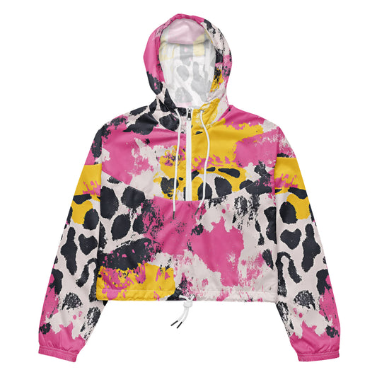 Panther Bloom – Pink Acid Camo Cropped Windbreaker | Cropped Windbreaker Drop 01 - #07
