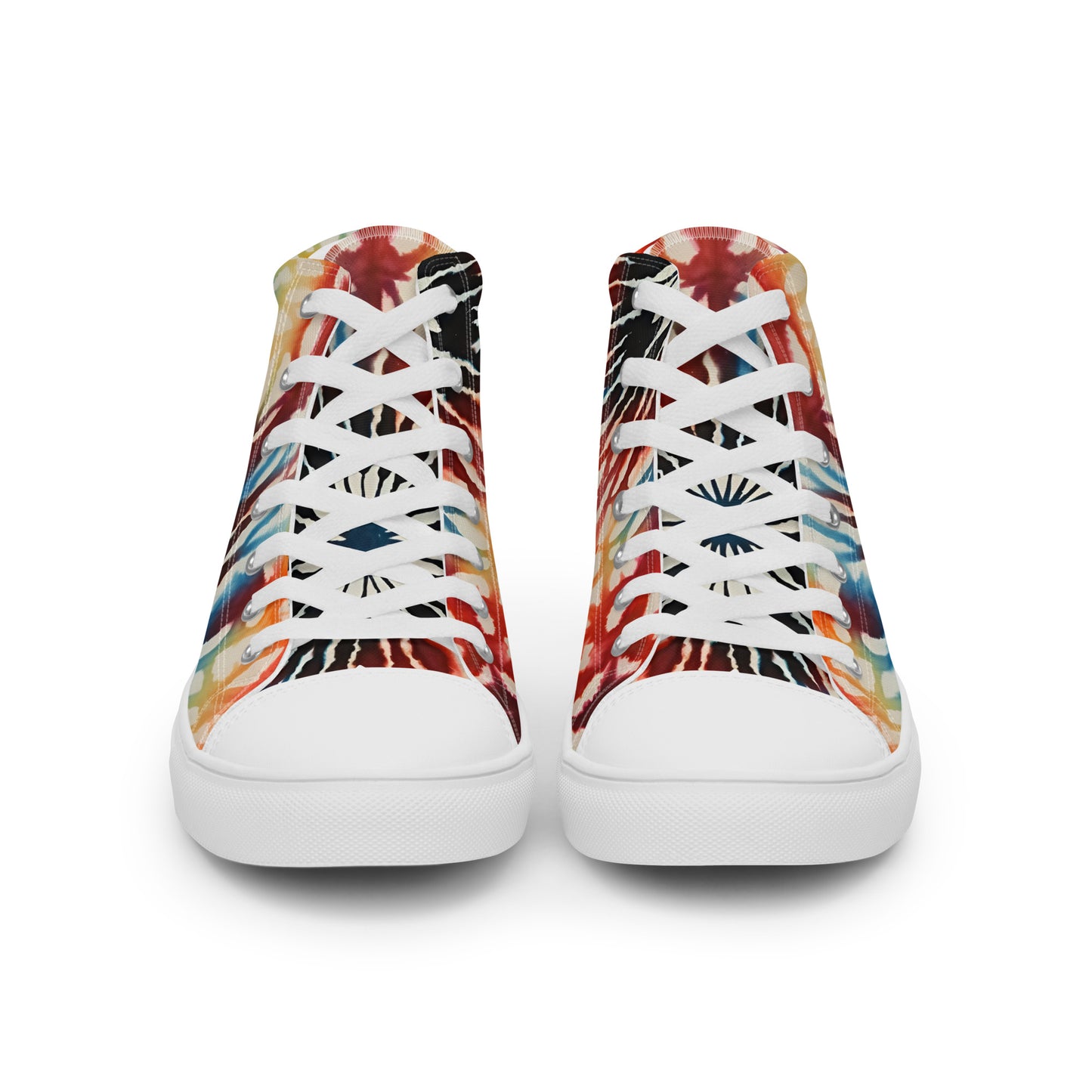 Spiral Melt – Psychedelic Tie Dye Canvas High-Tops | Men’s High Top Drop 01 – #13
