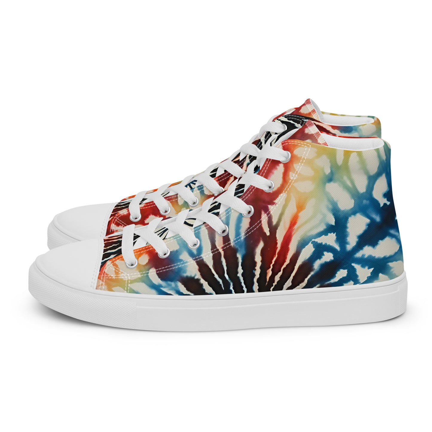 Spiral Melt – Psychedelic Tie Dye Canvas High-Tops | Men’s High Top Drop 01 – #13