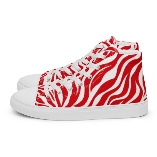 Crimson Striker – Red Zebra High-Tops | Men’s High Top Drop 01 – #04