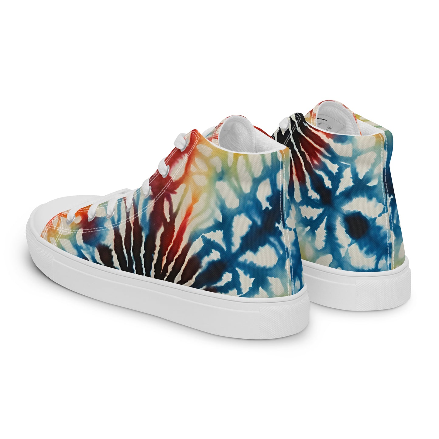 Spiral Melt – Psychedelic Tie Dye Canvas High-Tops | Men’s High Top Drop 01 – #13