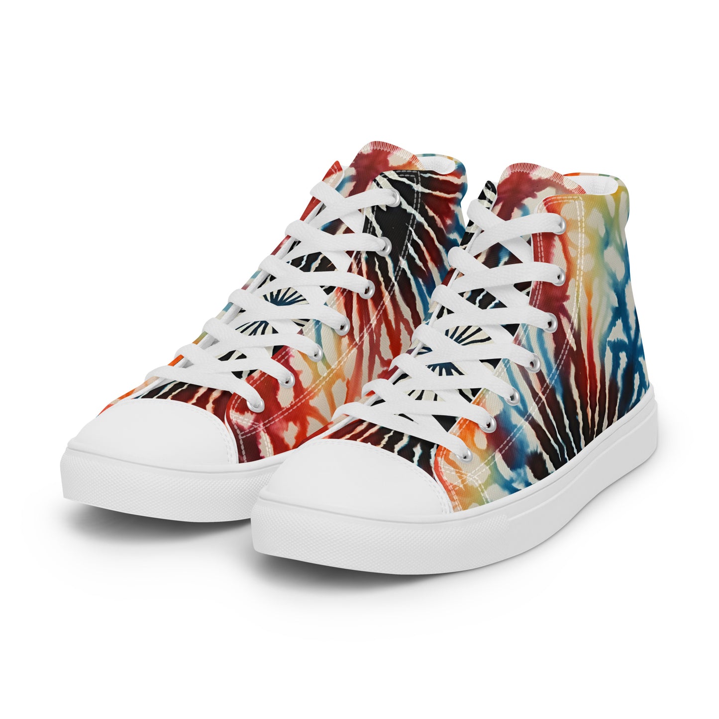Spiral Melt – Psychedelic Tie Dye Canvas High-Tops | Men’s High Top Drop 01 – #13