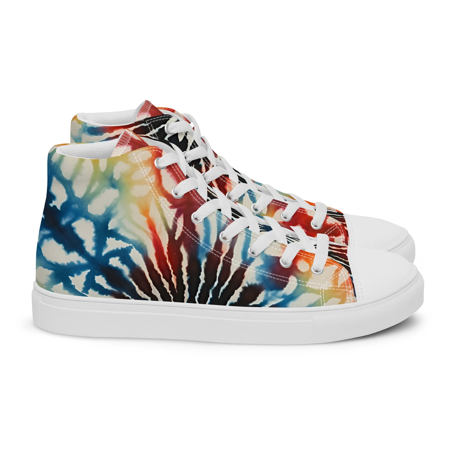 Spiral Melt – Psychedelic Tie Dye Canvas High-Tops | Men’s High Top Drop 01 – #13