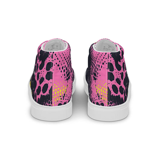 Neon Venom – Pink Acid Snake Canvas High-Tops | Women’s High Top Drop 01 – #41